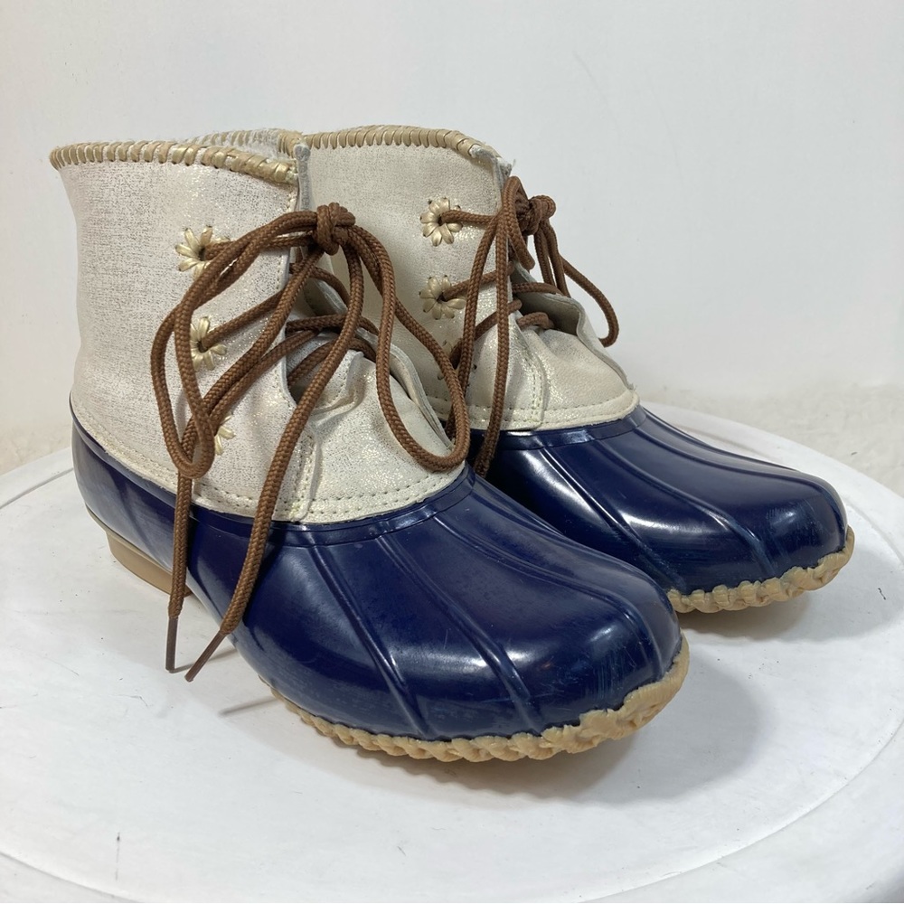 Jack Rogers Chloe Duck Boots In Blue